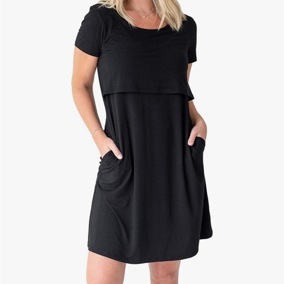 Kindred Bravely Eleanora Bamboo Maternity & Nursing Dress -Black - Picture 10 of 10